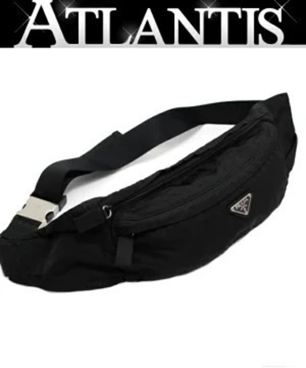 Prada Triangle Waist Bag Body Black